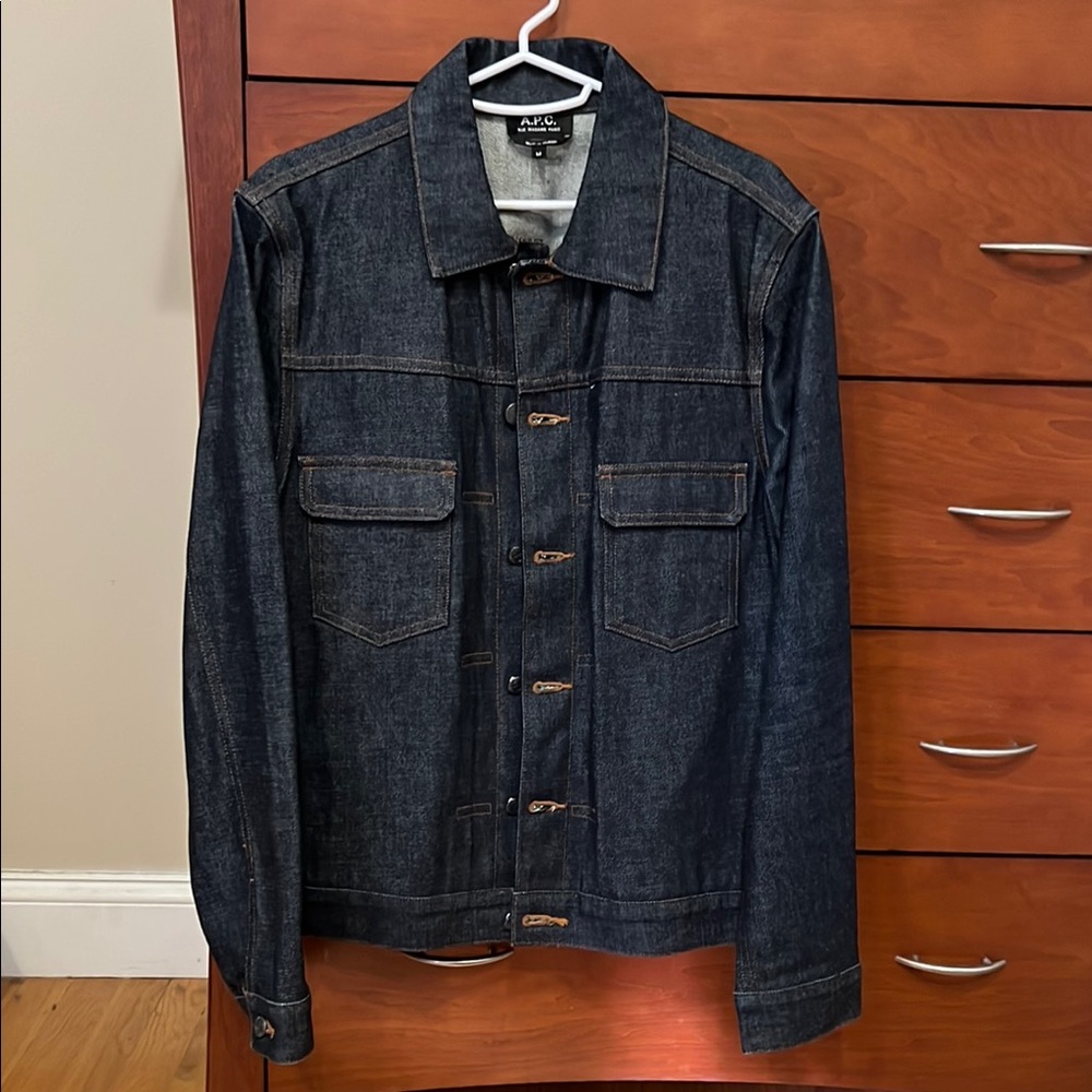 A.P.C Indigo Work Denim Jacket in Size Medium